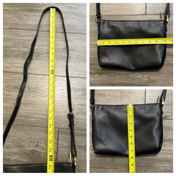 A New Day Black Faux Leather Crossbody Purse - Picture 13 of 13